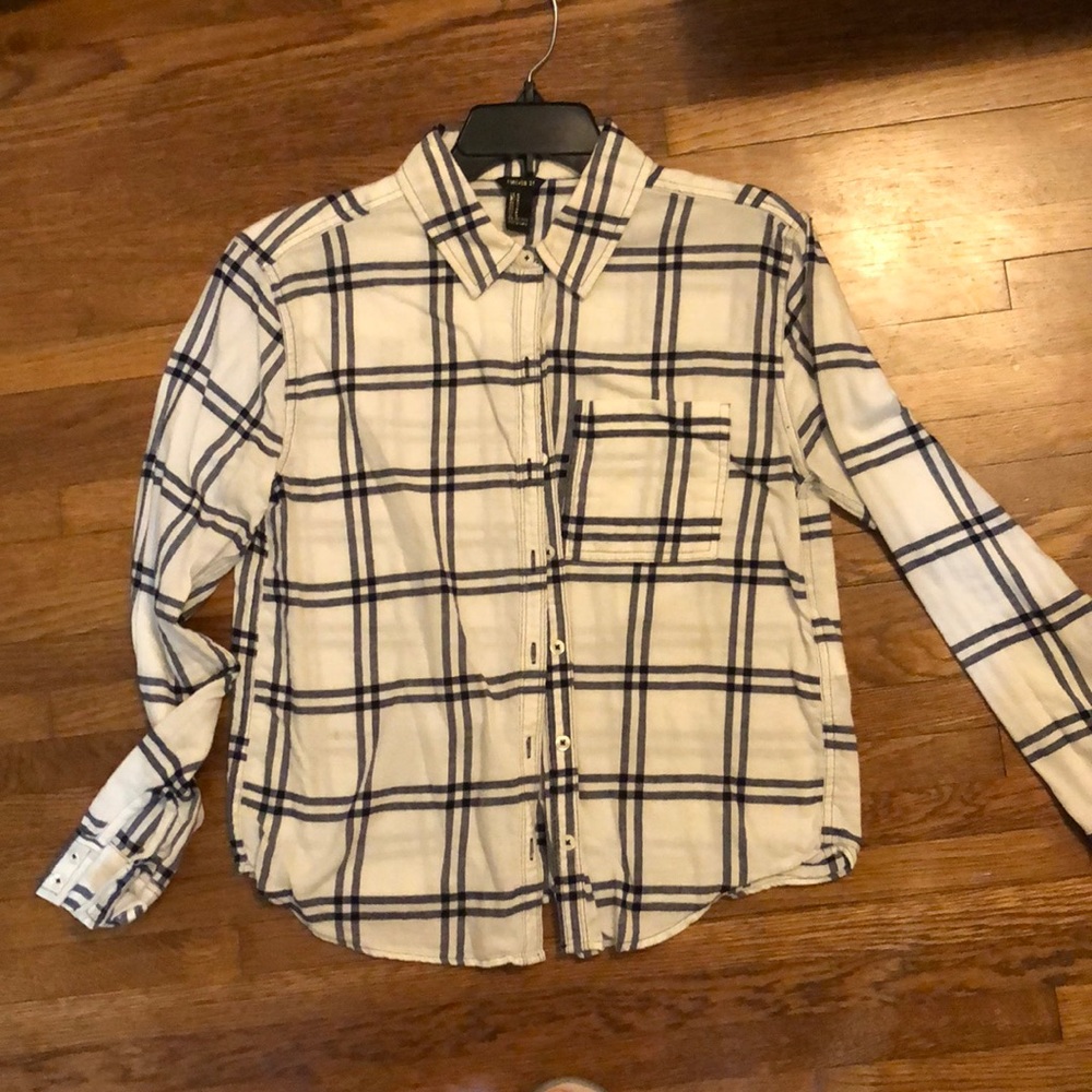 Forever 21 button down soft light fleece feel
